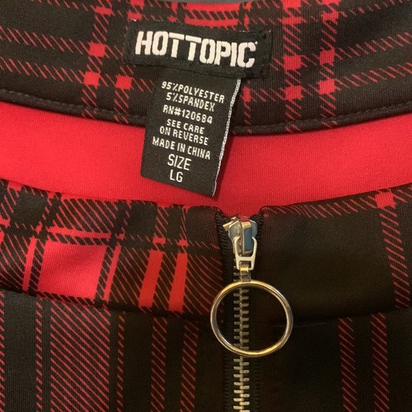 Hot Topic Skirts Hot Topic Pleated Red And Black Plaid Skirt L Poshmark